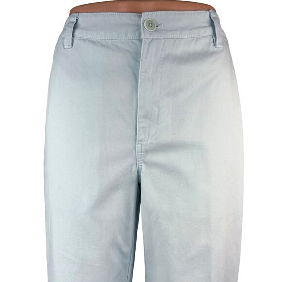Aritzia Sun-deh Light Blue Straight Wide Leg Mid-Rise Ankle Pants Denim Jeans 2 - Picture 4 of 7